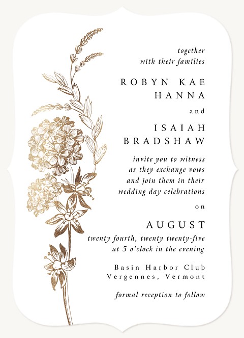 Vintage Flora Wedding Invitations