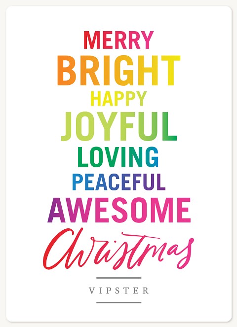 Rainbow List Holiday & Christmas Magnet Cards