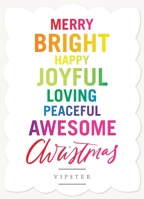 Rainbow List Business Holiday Cards