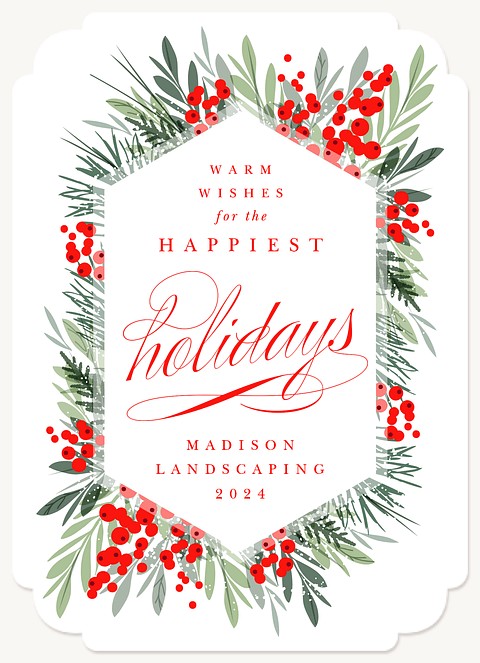 Woodland Sprigs Business Holiday Cards