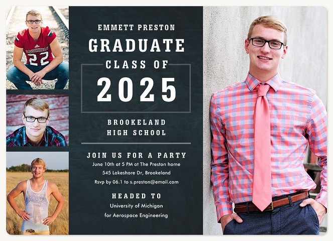 Athletic Collage Graduation Announcements