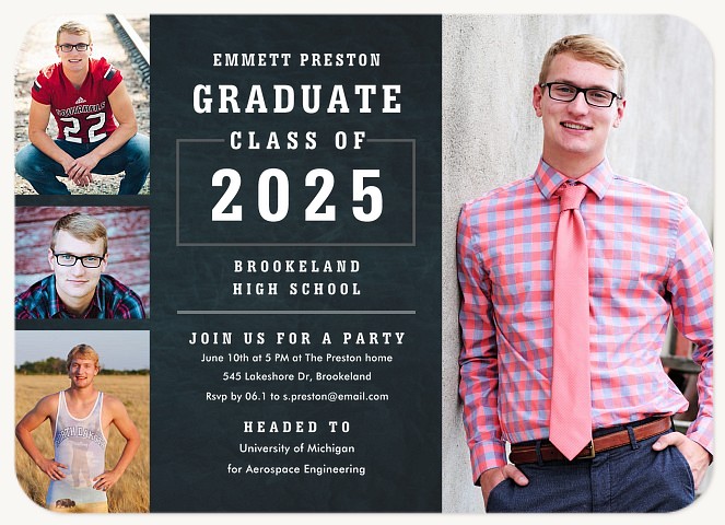 Athletic Collage Graduation Announcements