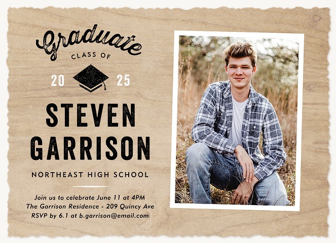 Vintage Grain Graduation Announcements