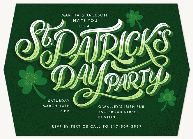 Shamrock Shindig Party Invitations