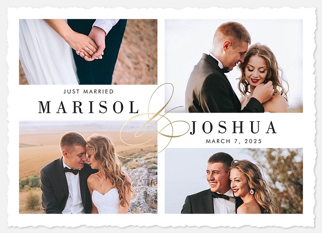 Elegant Collage Wedding Announcements