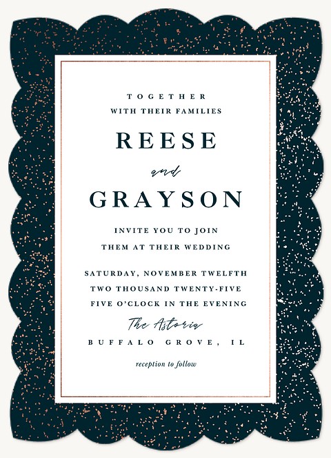 Gilded Flecks Wedding Invitations