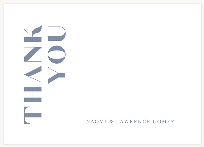 Modern Duo Wedding Thank You Cards