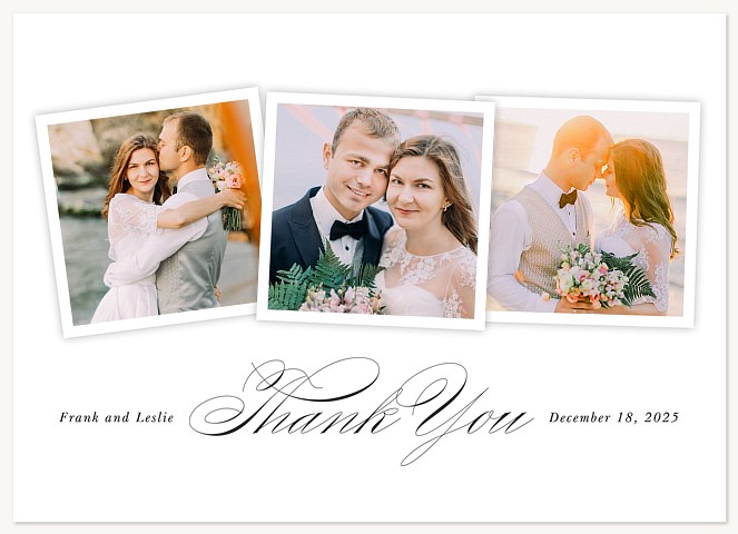 Vintage Trio Wedding Thank You Cards