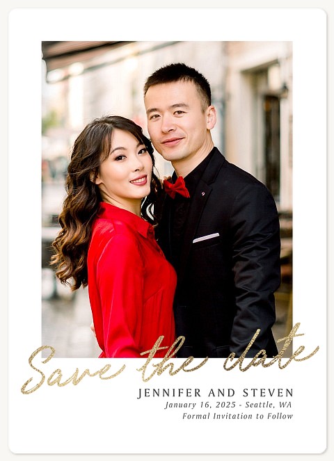 Golden Simplicity Save the Date Magnets