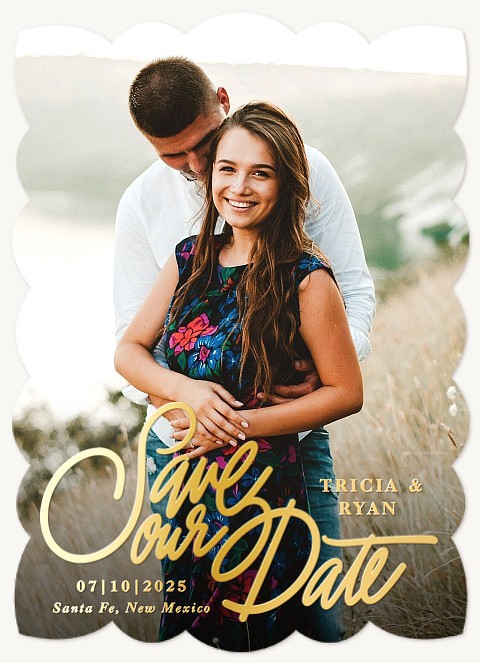 In Script Save the Date Cards