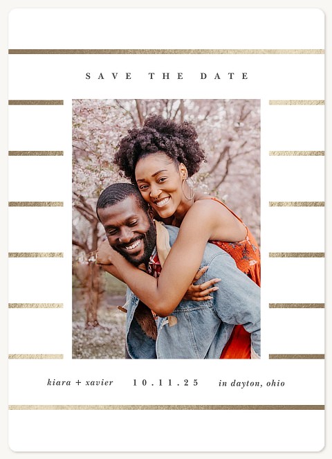 Glam Stripes Save the Date Magnets