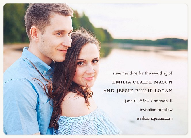 Classic Style Save the Date Magnets