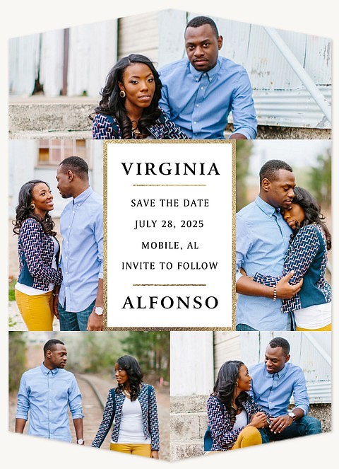 Stylish Collage Save the Date Cards