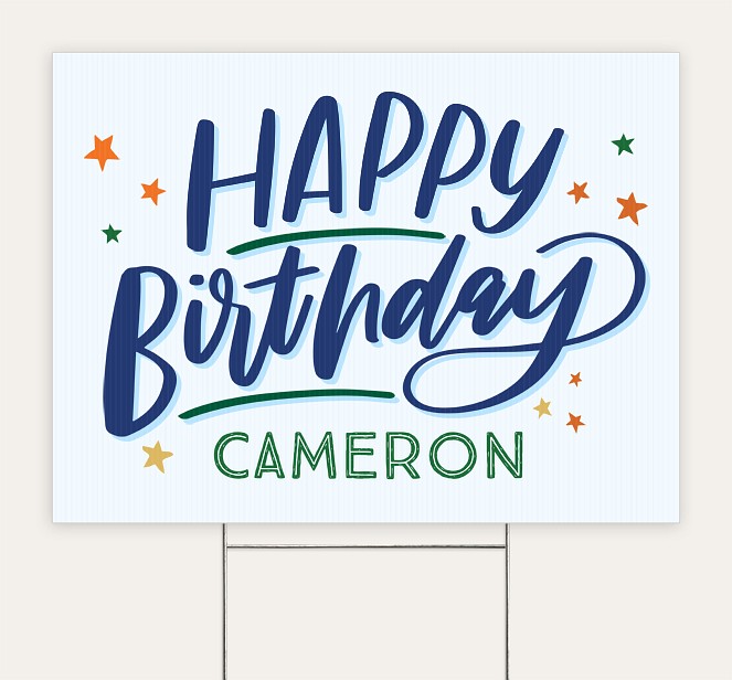 Birthday Star Custom Yard Signs