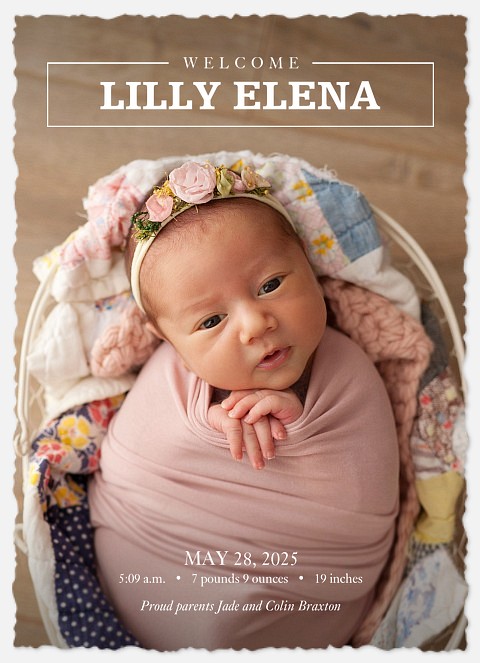 Modern Gift Baby Birth Announcements