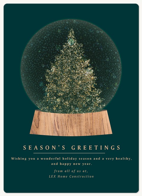 Bokeh Snowglobe Holiday & Christmas Magnet Cards