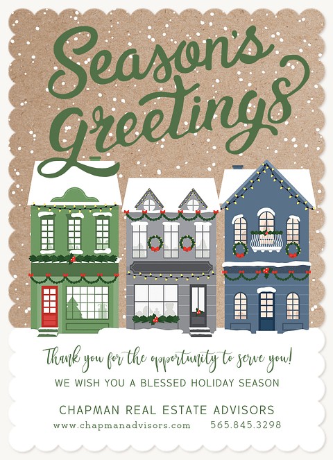 Row Houses Business Holiday Cards