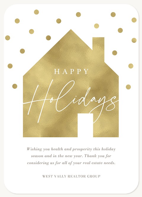 Golden Home Business Holiday Cards