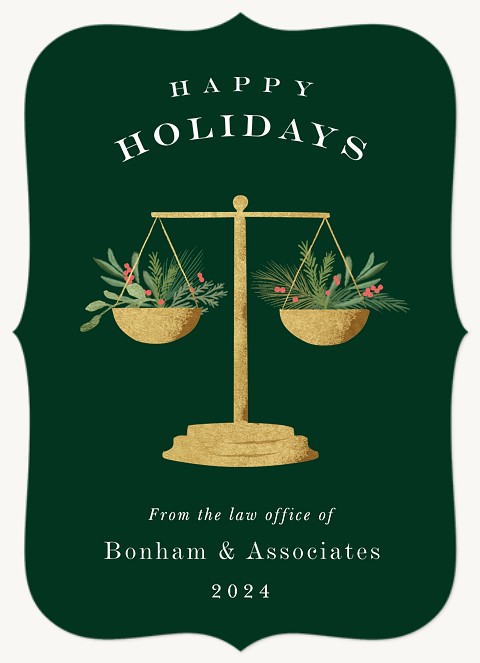 Decorated Law Business Holiday Cards