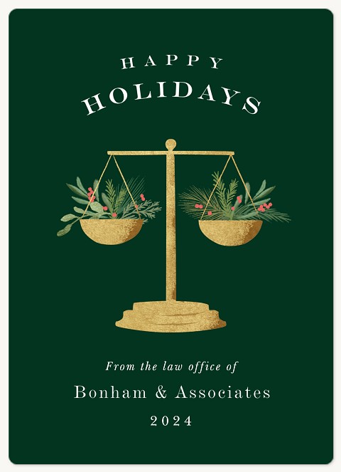 Decorated Law Holiday & Christmas Magnet Cards