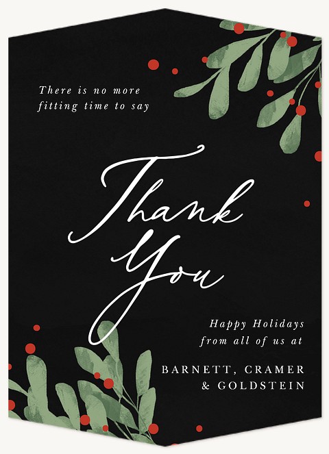 Thankful Mistletoe Business Holiday Cards