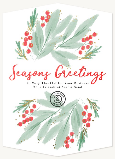 Bright Foliage Business Holiday Cards