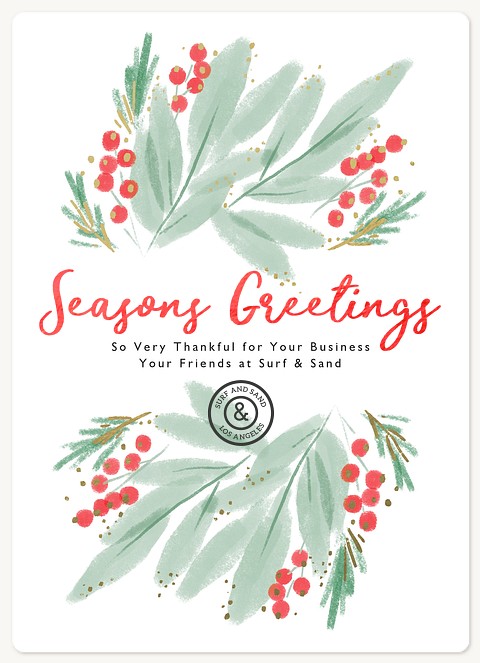 Bright Foliage Holiday & Christmas Magnet Cards