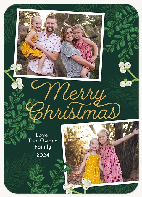 Mistletoe Sparkle Christmas Cards