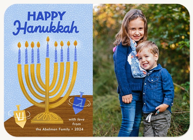 Eight Candles Hanukkah Cards