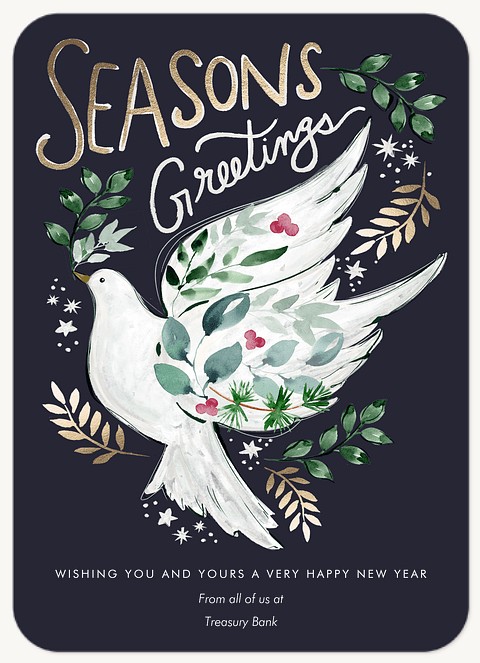 Peaceful Dove Business Holiday Cards