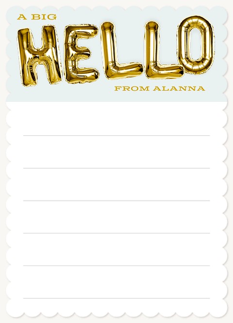 Hello Balloons Stationery