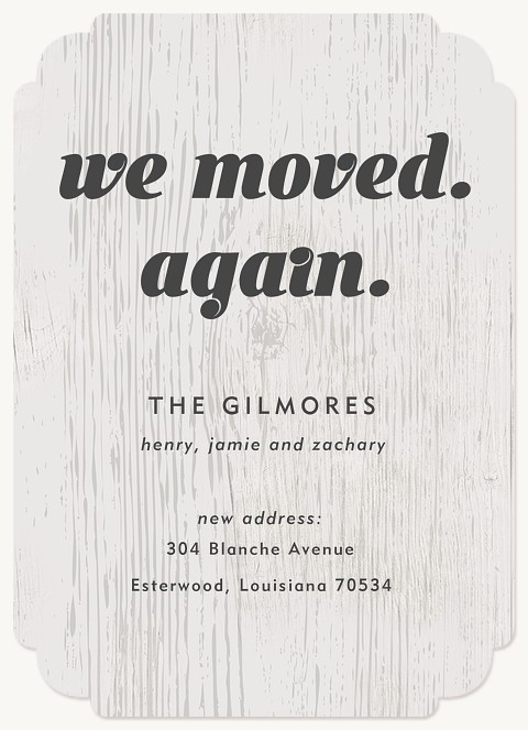 We Moved Again Moving Announcements