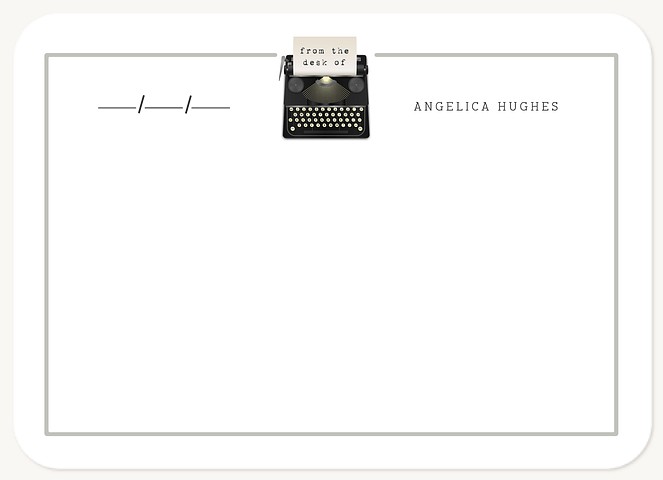 Antique Typewriter Stationery