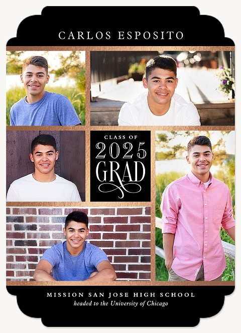 Golden Mosaic Graduation Announcements