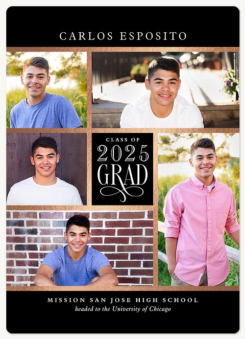 Golden Mosaic Graduation Announcements