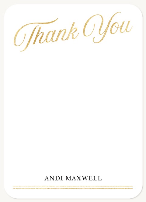 Glittered Thank You Graduation Thank You Cards