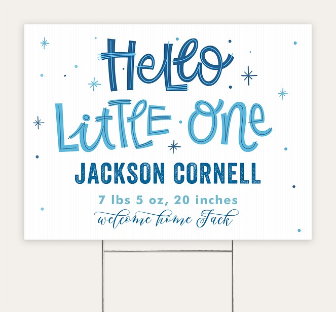 Hello Little One Custom Yard Signs