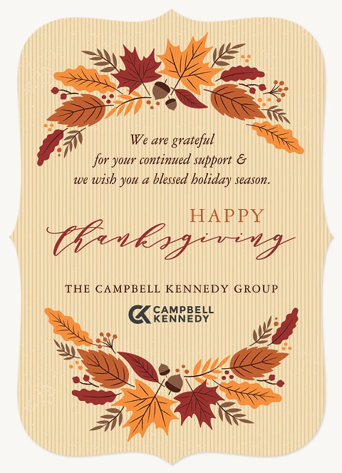 Fall Boughs Business Holiday Cards