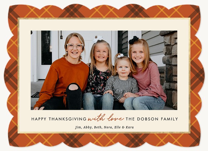 Thanksgiving Plaid Thanksgiving Cards