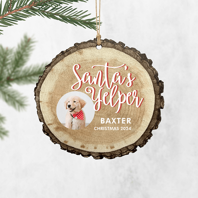 Santa's Yelper Personalized Ornaments