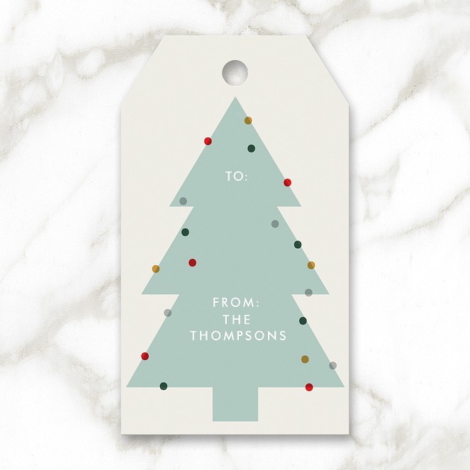 Modern Tree Custom Gift Tags