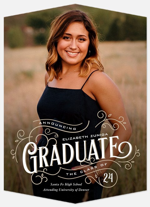 Academic Filigree Graduation Cards