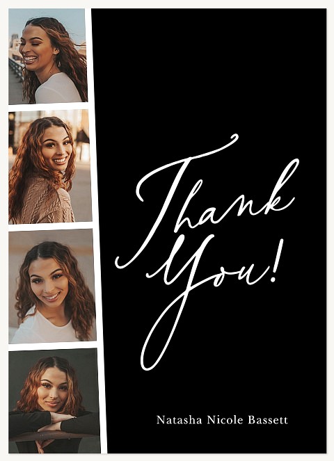 Photo Strip Elegance Thank You Cards 