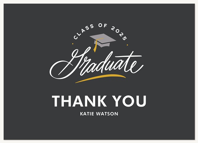 Graduate Emblem Thank You Cards 