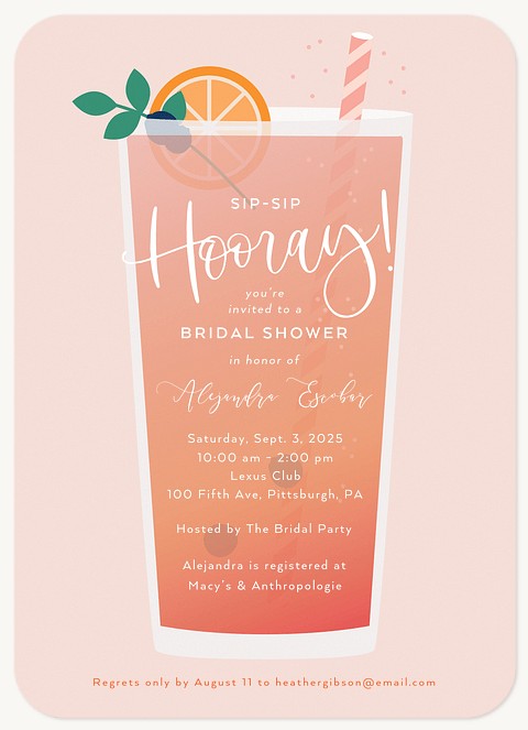 Bridal Spritz Bridal Shower Invitations