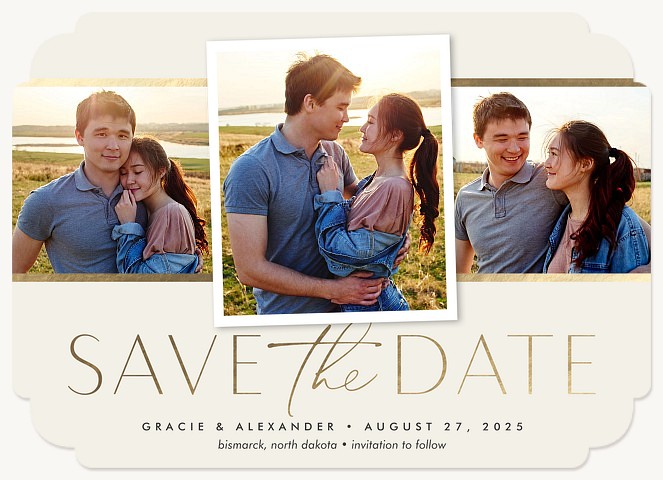 Classic Trio Save the Date Cards