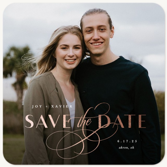 Decorative Flourish Save the Date Cards