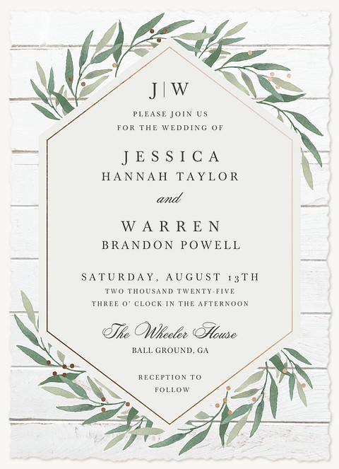 Geo Garden Wedding Invitations