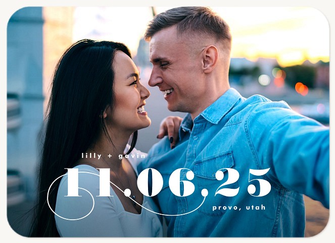 Modern Couple Save the Date Cards