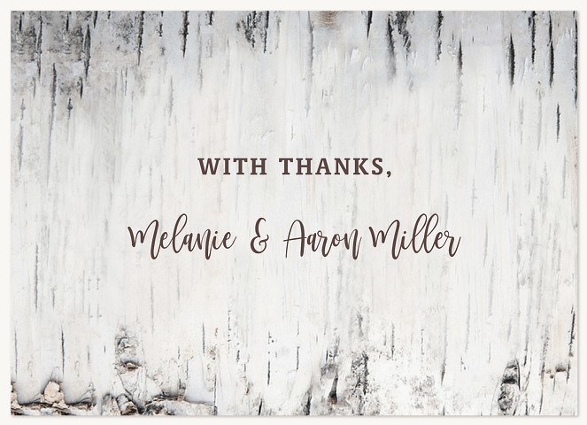 Weathered Wood Wedding Thank You Cards